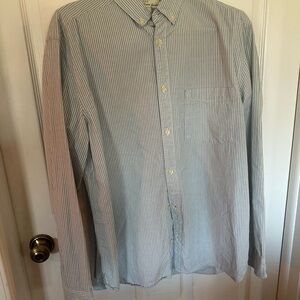 Men's Blue and white Striped Shirt